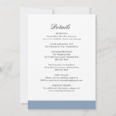 ミニマルほっこモダンろ青結婚い 招待状 (裏面)