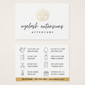 ミニマルまつ毛エクステンションLashアフターケアカード (正面&裏面)