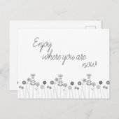 ミニマルやる気を起こさせるフローラ ポストカード (正面/裏面)