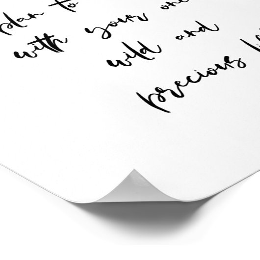 ミニマルやる気を起こさせるリストトポグラフィ引用文（マット） ポスター (角)