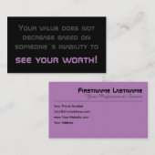 ミニマルやる気を起こさせる引用文 名刺 (正面/裏面)