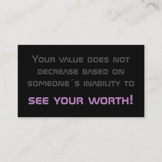 ミニマルやる気を起こさせる引用文 名刺 (正面)