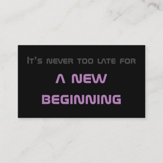 ミニマルやる気を起こさせる引用文 名刺 (正面)