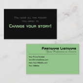 ミニマルやる気を起こさせる引用文 名刺 (正面/裏面)