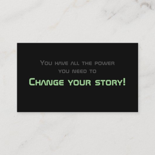 ミニマルやる気を起こさせる引用文 名刺 (正面)