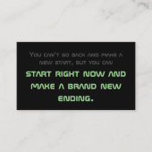 ミニマルやる気を起こさせる引用文 名刺 (正面)