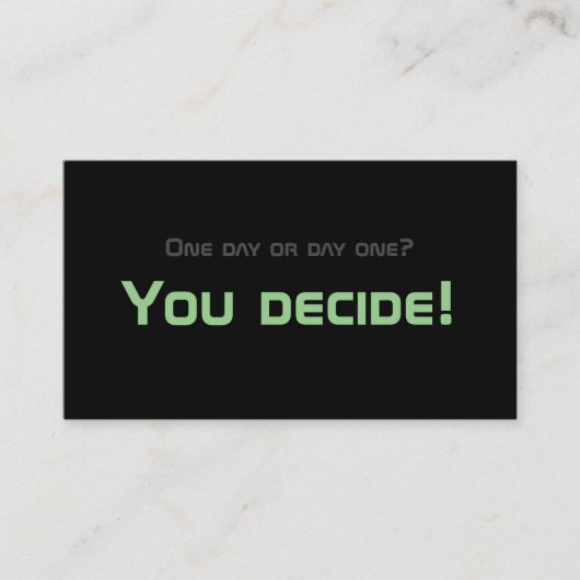 ミニマルやる気を起こさせる引用文 名刺 (正面)