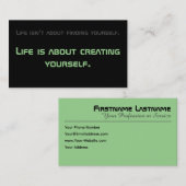 ミニマルやる気を起こさせる引用文 名刺 (正面/裏面)