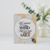 ミニマルやる気を起こさせる航海の引用文 ポストカード (スタンド正面)