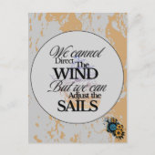 ミニマルやる気を起こさせる航海の引用文 ポストカード (正面)