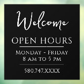 「ミニマルようこそ」ウィンドウと「オープン時間」ウィンドウCl ウィンドウサイン (シート3)