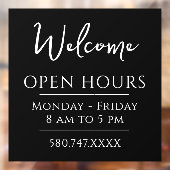 「ミニマルようこそ」ウィンドウと「オープン時間」ウィンドウCl ウィンドウサイン (シート2)