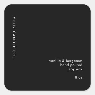 ミニマルろうそくラベル スクエアシール