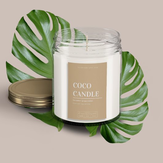 ミニマルろうそくラベル フードラベル