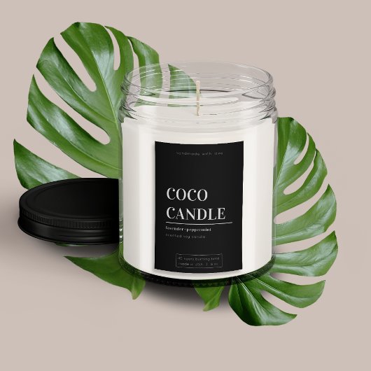 ミニマルろうそくラベル フードラベル