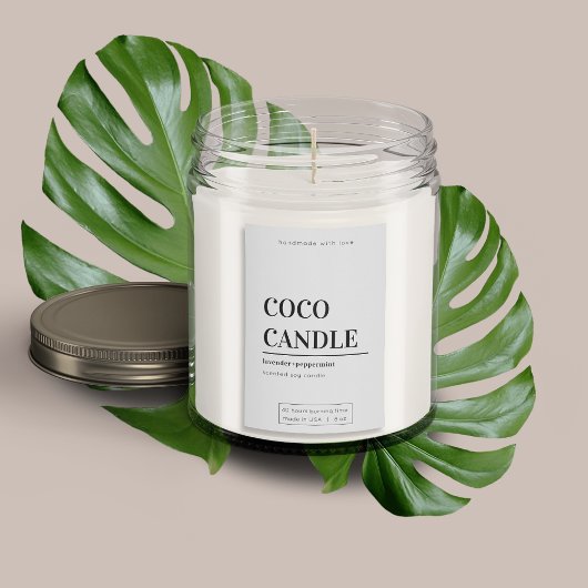 ミニマルろうそくラベル フードラベル