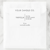 ミニマルろうそくラベル 長方形シール (バッグ)