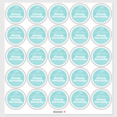 ミニマルろうそく海アクアブルーラベルシート25 シール (シート)