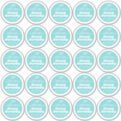 ミニマルろうそく海アクアブルーラベルシート25 シール (正面)