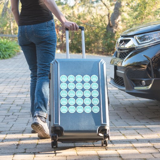 ミニマルろうそく海アクアブルーラベルシート25 シール (スーツケースインサイチュ)