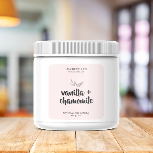 ミニマルろうそく石けん製品ラベル スクエアシール