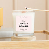 ミニマルろうそく石けん製品ラベル スクエアシール