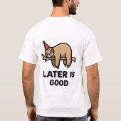 ミニマルアイコン付きの面白い引用Tシャツ Tシャツ (裏面)