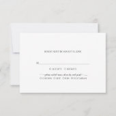 ミニマルアイボリーウェディングRSVPカード 出欠カード (裏面)