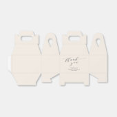 ミニマルアイボリークリームブライダルシャワーありがとう フェイバーボックス (折り畳みなし)