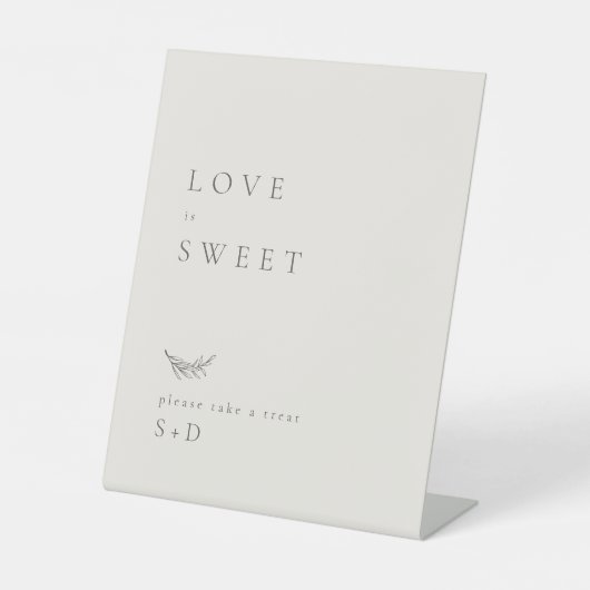ミニマルアイボリースウィート結婚ウィズサイン 台座サイン (正面)
