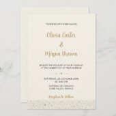 ミニマルアイボリーテラッツォ結婚式招待状 招待状 (正面/裏面)