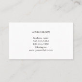 ミニマルアイボリーブエレガントラックゴールデン美容師 名刺 (裏面)