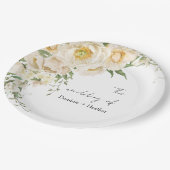 ミニマルアイボリーブリス結婚ズ ペーパープレート (アングル)