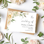 ミニマルアイボリーブリス結婚ズ 招待状