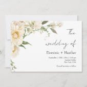 ミニマルアイボリーブリス結婚ズ 招待状 (正面)
