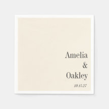 ミニマルアイボリーベージュ色ブラックエレガントウェディングカスタム