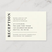 ミニマルアイボリーモダンウェディング エンクロージャーカード (正面)