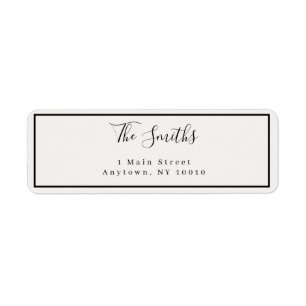 ミニマルアイボリーモダンシック差出人住所ラベル ラベル