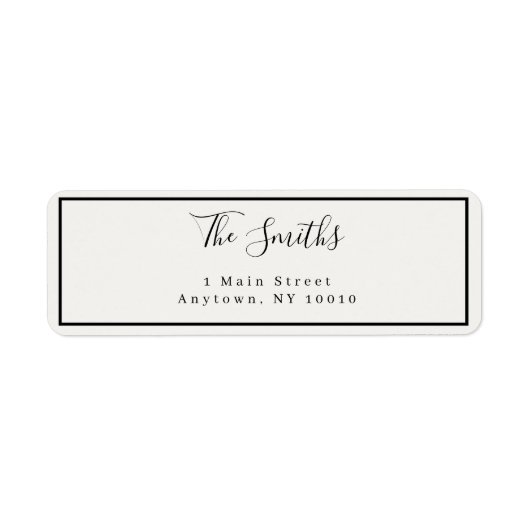 ミニマルアイボリーモダンシック差出人住所ラベル ラベル (正面)