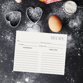 ミニマルアイボリーレシピカード