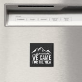 ミニマルアウトドアデザインの山ステッカー マグネット (インサイチュ (食洗機))