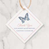 ミニマルアゲハチョウコーラルブ結婚ルー感謝していズユー フェイバータグ (正面)