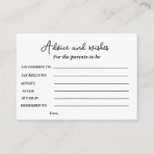 ミニマルアドバイスと親への願い アドバイスカード (正面)