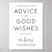 ミニマルアドバイスと願い結婚のサイン ポスター (正面)