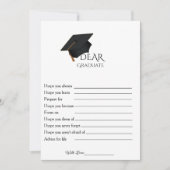 ミニマルアドバイス卒業パーティーゲームカード 招待状 (正面)