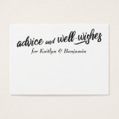 ミニマルアドバイス&ウェルウィッシュウェディングカード (正面)