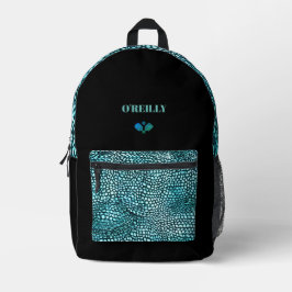 ミニマルアニマルプリントモダンモノグラムピックボール プリントバックパック