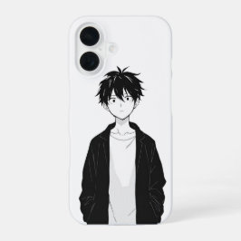 ミニマルアニメ少年スマホケース iPhone 16ケース