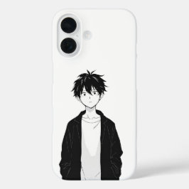 ミニマルアニメ少年iPhone/iPadケース iPhone 16ケース