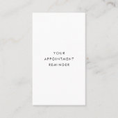 ミニマルアポイントメントアラームの会社名 予約カード (正面)